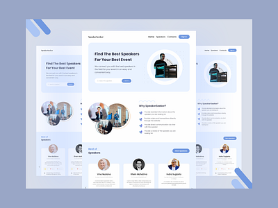 SpeakerSeeker - Platform For Find a Speakers findspeakers homepage landing page speakers ui uidesign uiuxdesign webdesign