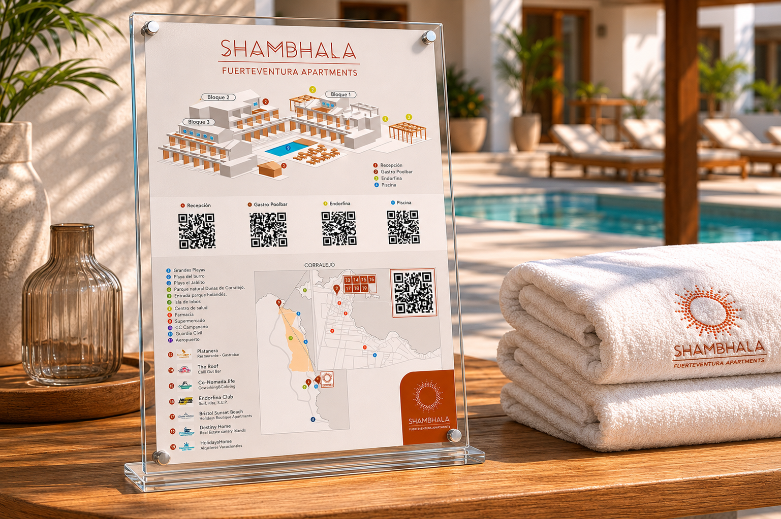 Modern Boutique Hotel Map Design