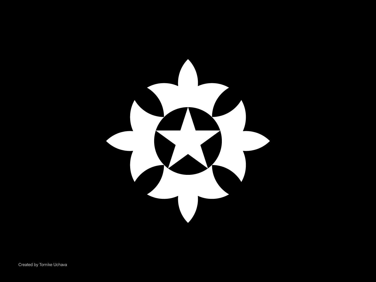Crown & Star Minimalist Emblem – Premium Geometric Logo