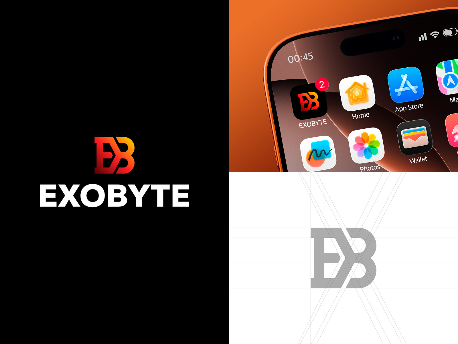 EXOBYTE — Tech Logo Design & App Icon Branding