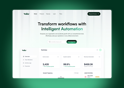Vellor – HR Management SaaS Landing Page