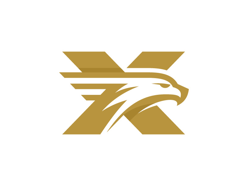 Letter X Eagle Logo