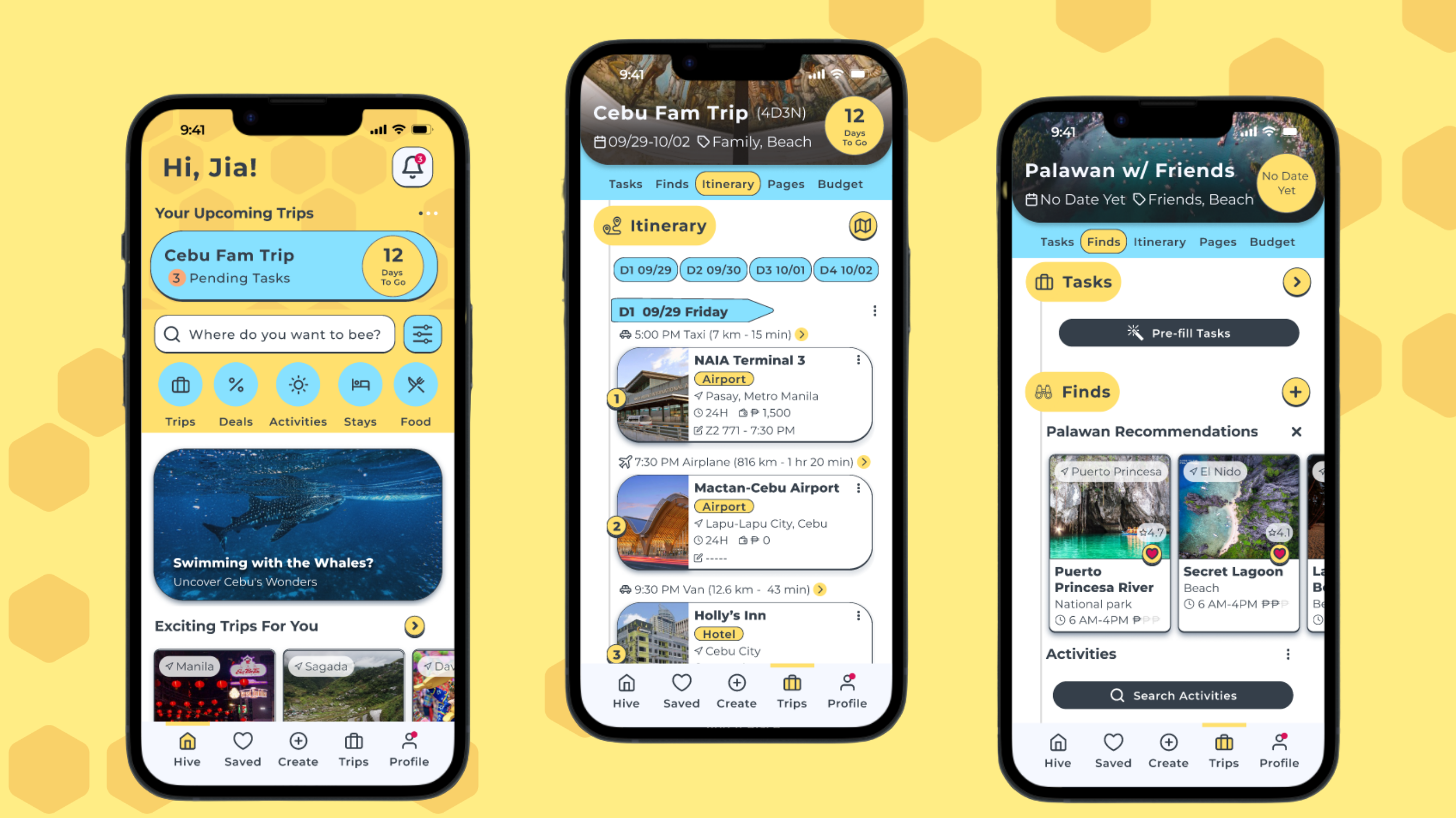 🐝Travel Planner Mobile App Design branding figma interaction design mobile app mobile design prototype travel travel planner trip planner ui ui design user experience ux ux design