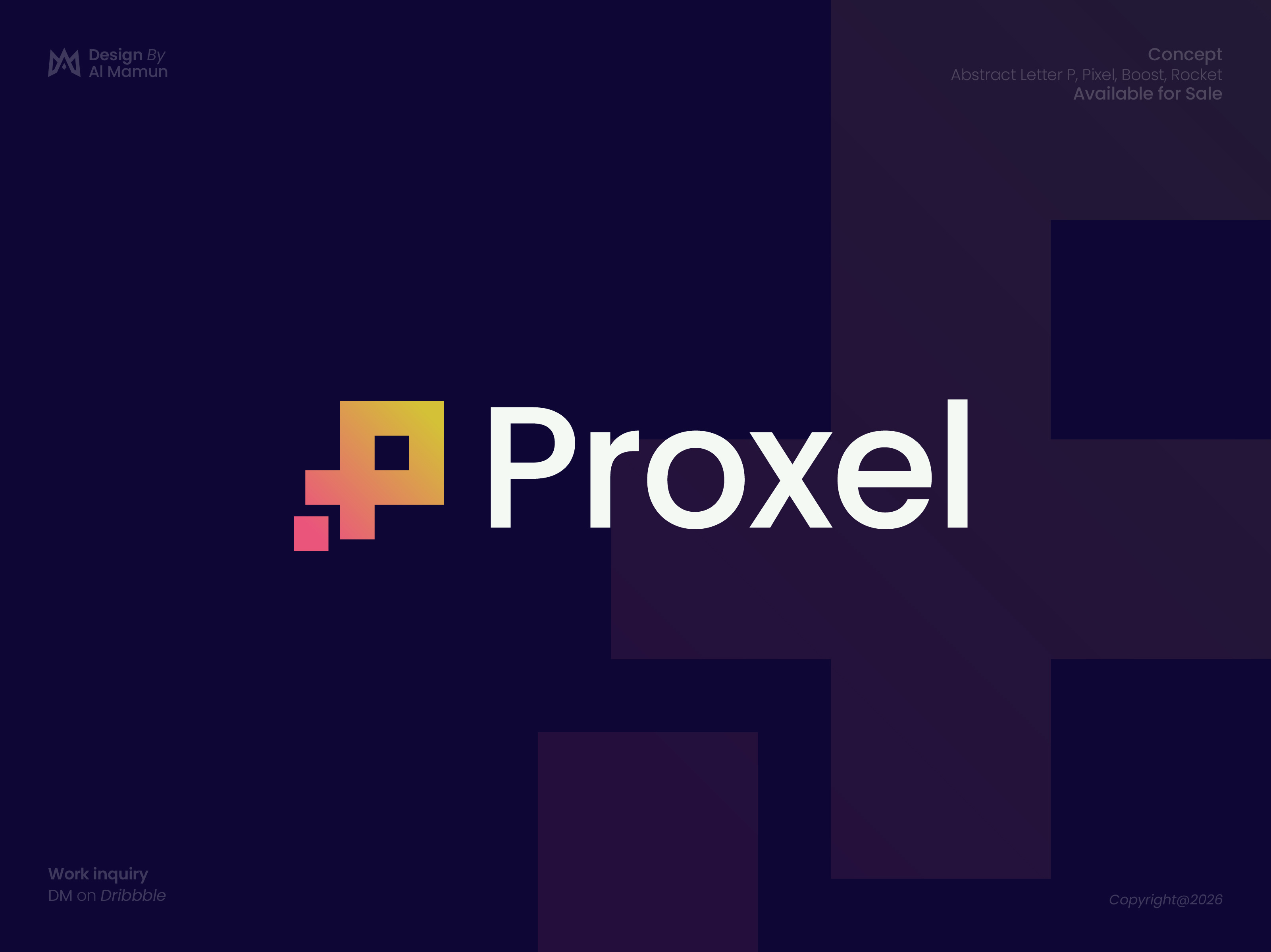Proxel - Modern Pixel P Logo Design for Tech Startup Branding abstract logo ai branding brand mark branding creative identity digital branding futuristic logo gaming logo geometric logo icon design letter p logo logo design minimal logo modern logo monogram logo pixel logo saas branding startup branding tech logo visual identity
