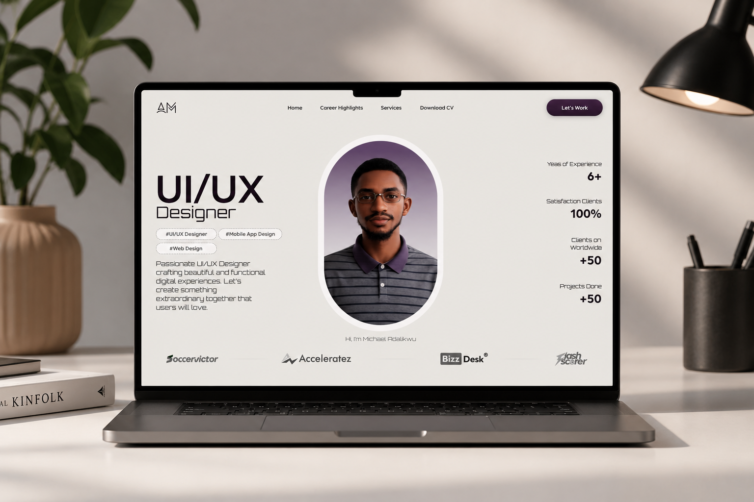 Portfolio Design 3d ui uiux ux webpage