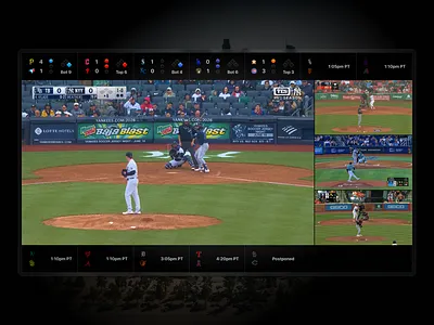 MLB Apple TV Multiview Other Game Info Feature Concept apple baseball concept feature game gradient live mlb pro score sports stream tv ui ux video watch