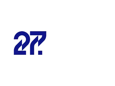 27 humanmadelogo logo modern number simple
