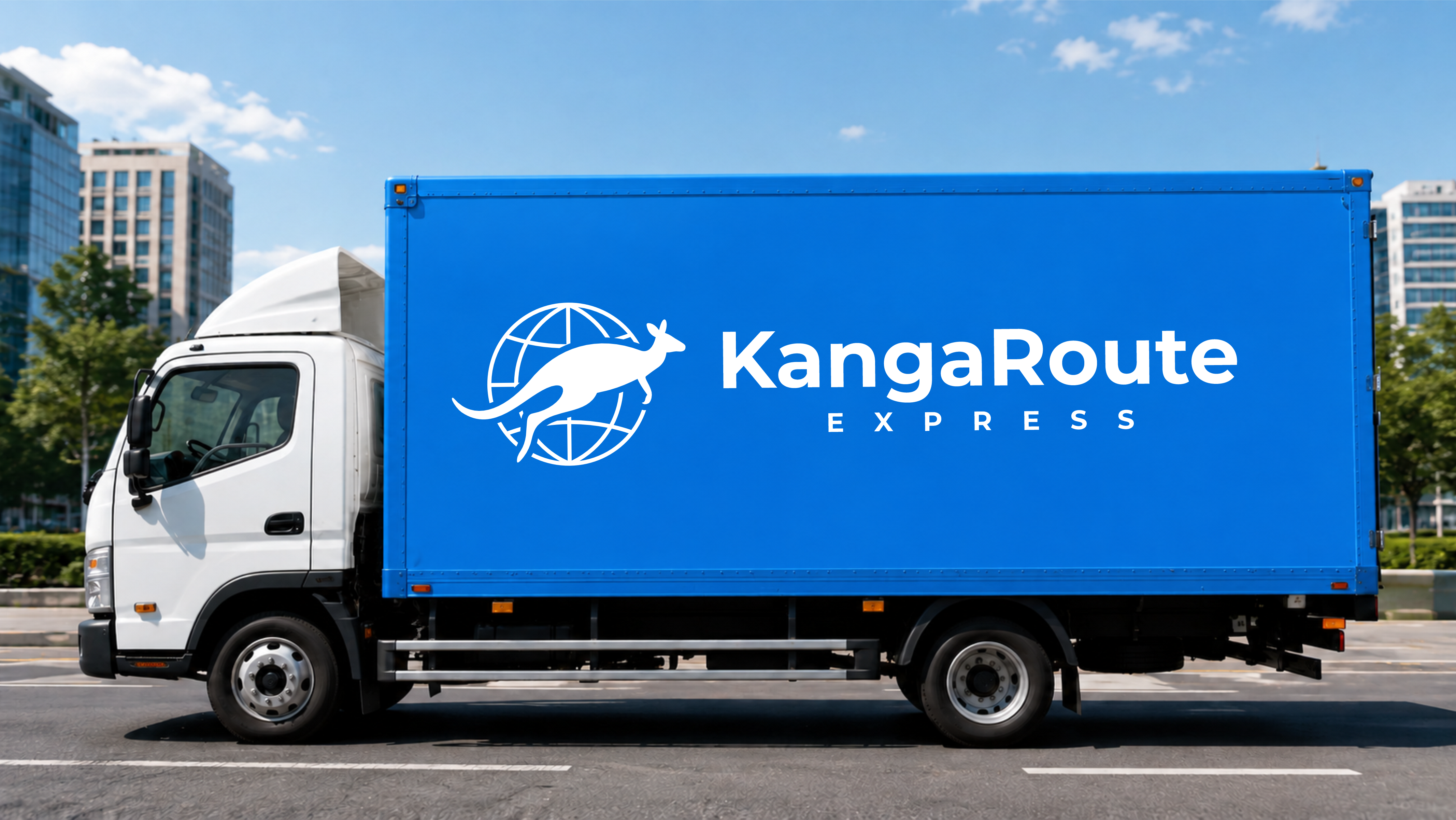 KangRoute Express art as australia blue branding business delivery design express global graphic graphic design kangaroo logistic logo package shipping transportation vector worldwide