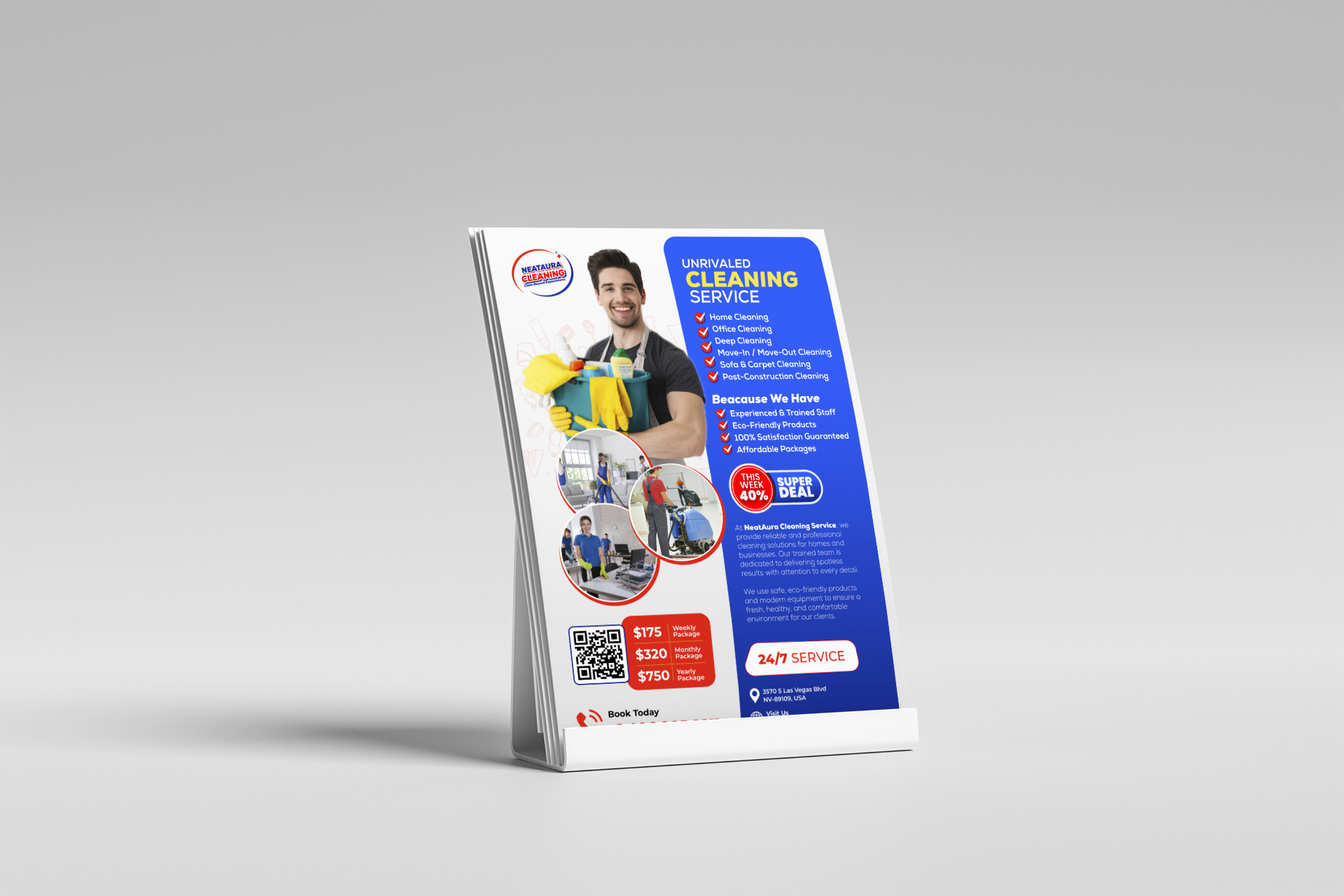 Example of Modern Premium Cleaning Flyer Design 