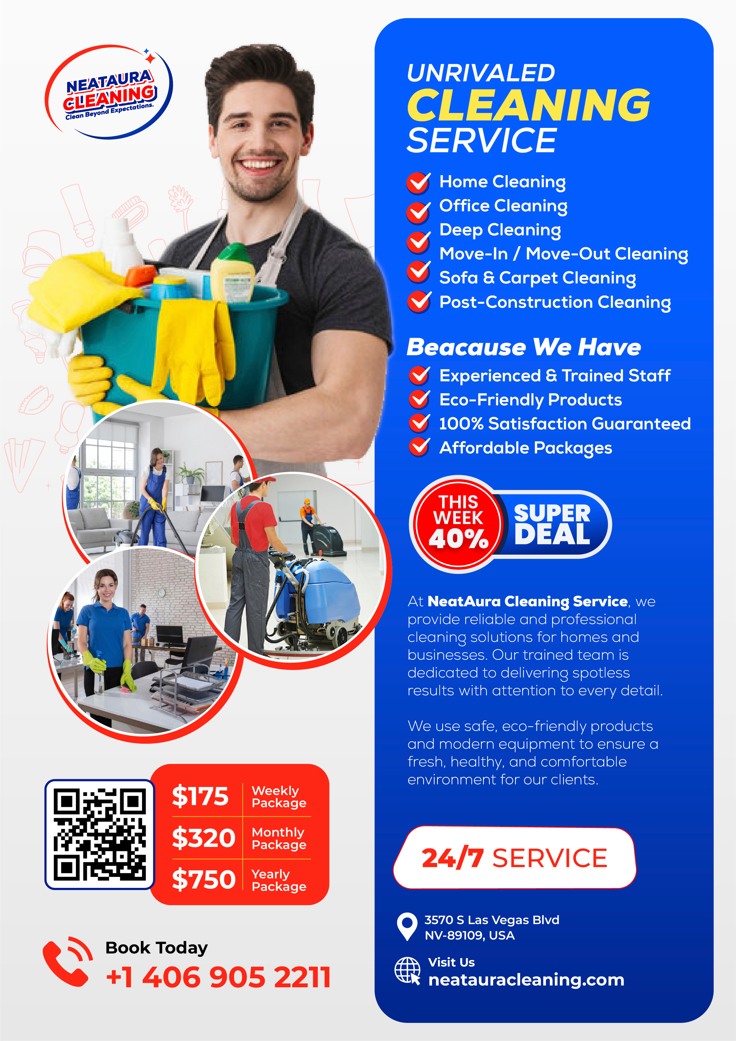 Example of Modern Premium Cleaning Flyer Design 