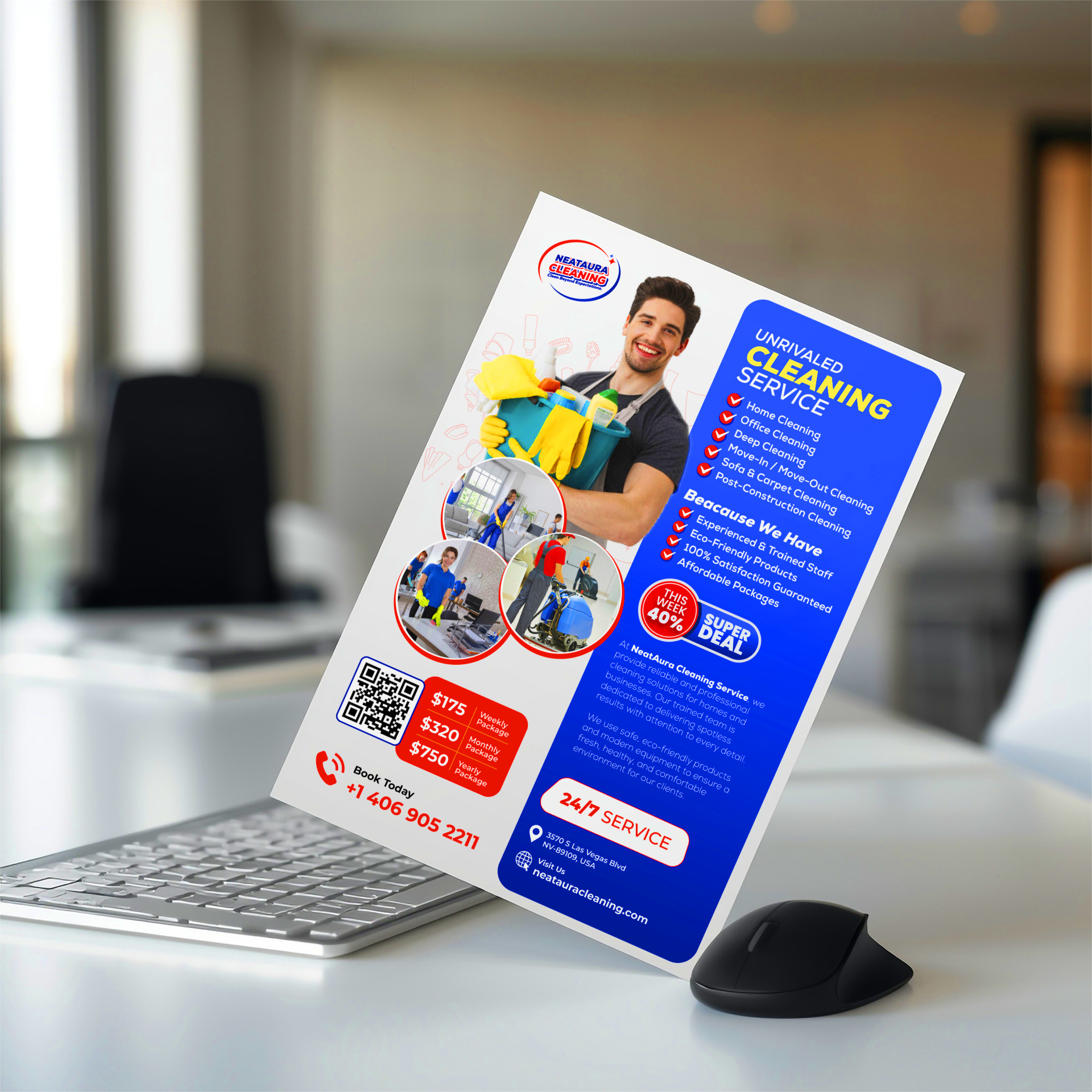 Example of Modern Premium Cleaning Flyer Design 
