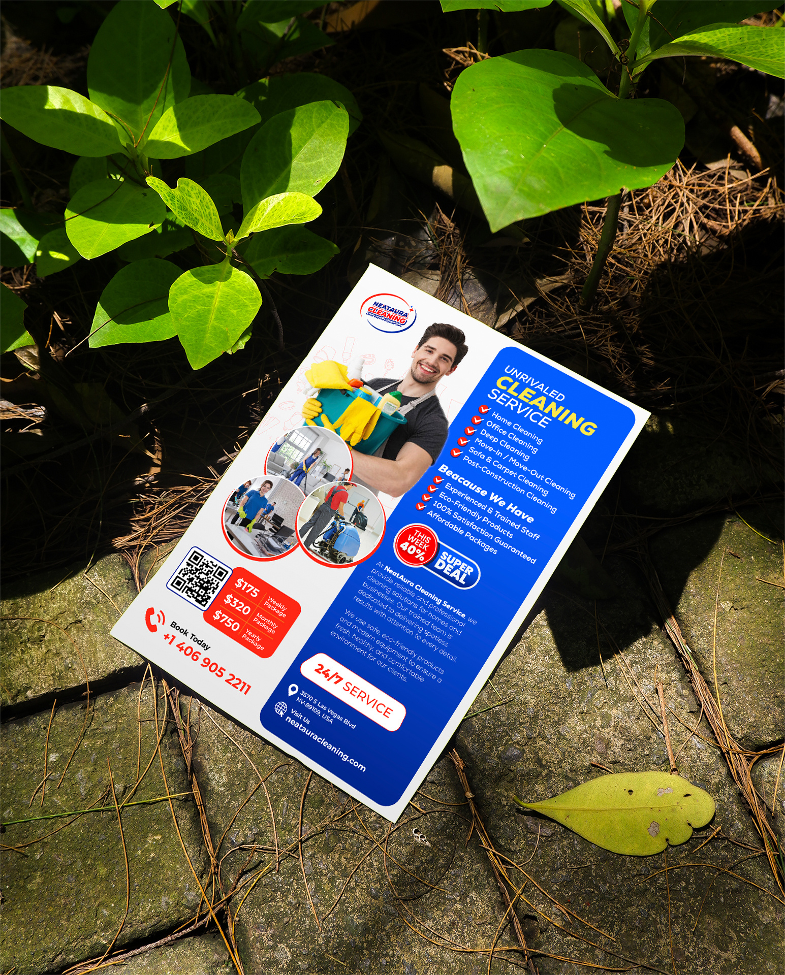 Example of Modern Premium Cleaning Flyer Design 