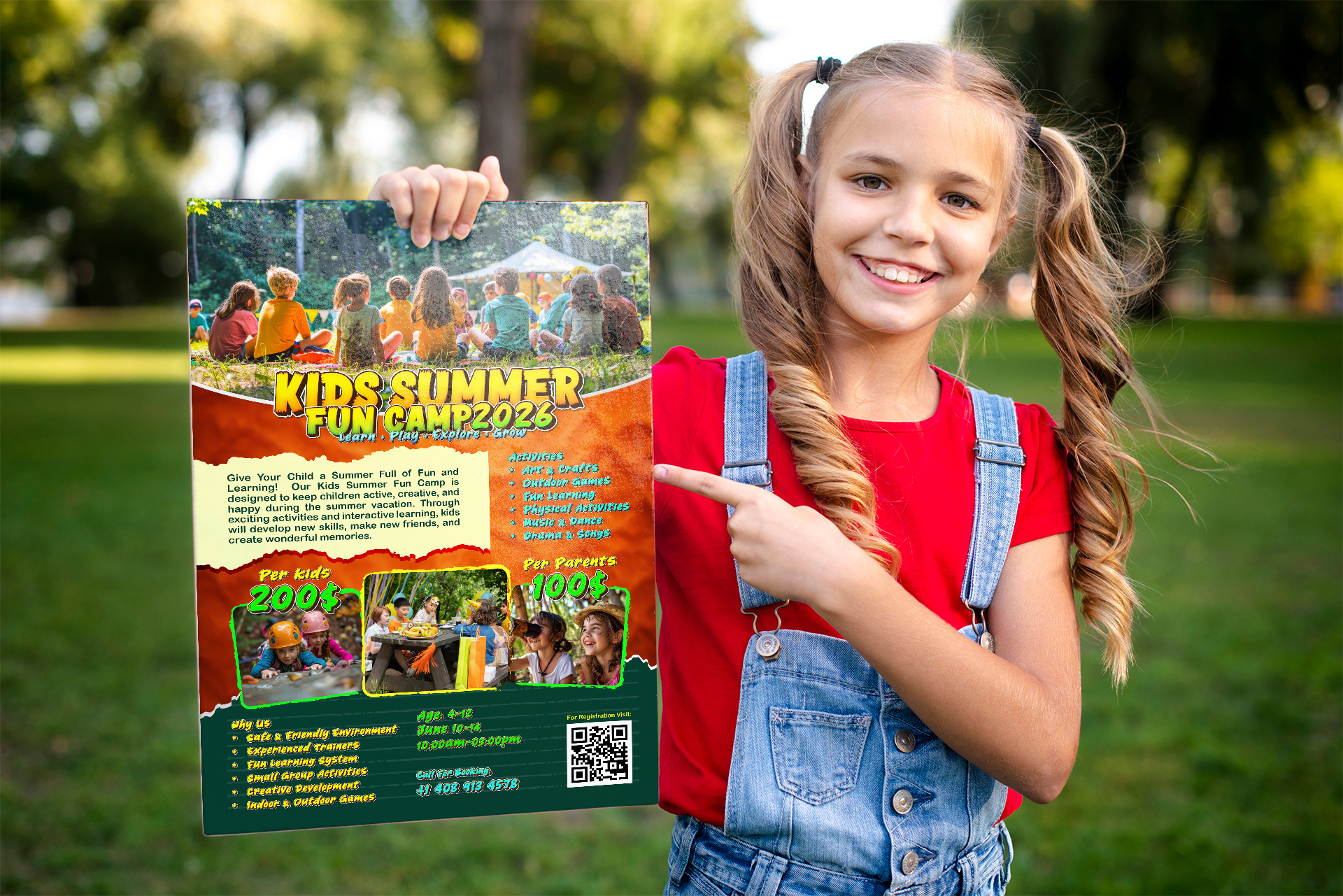 Example of Modern Kids Flyer Design Schools Camps