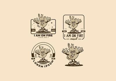 ON FIRE badge adipra std adpr std badge design heat on fire