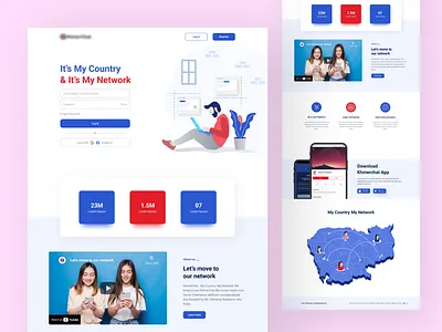 Social Media Landing Page clean ui creative landing page design design trends 2023 figma design home page home page design illustration landing page landing page design minimal landing page design minimal ui modern landing page design social media website design trending ui design trending 2023 uiuix design viral design web ui design webdesign website design