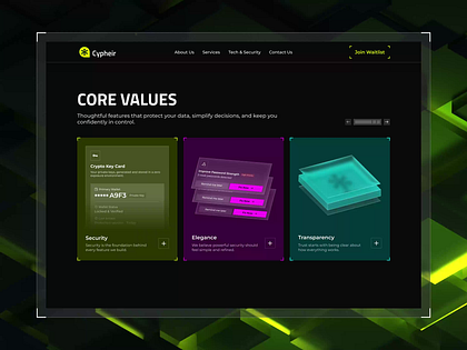 Cypheir Card UI Animation