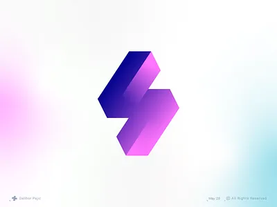 S Geometry logo abstract bold brand branding business clean connect future graphic design icon logo mark minimal modern movement shadow sleek touch two visual identity