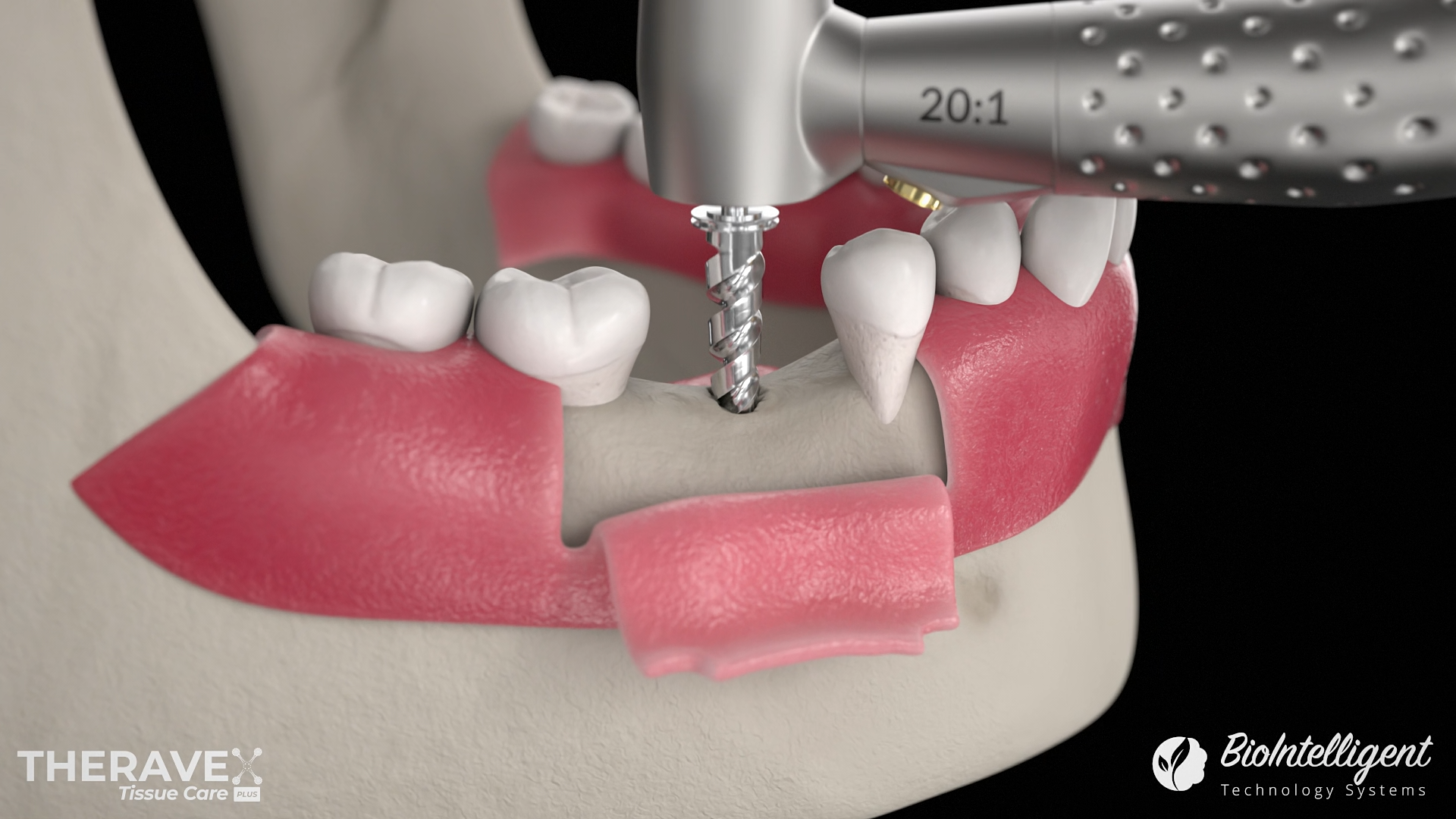 Theravex Dental Tissue Care 3d animation branding graphic design motion graphics