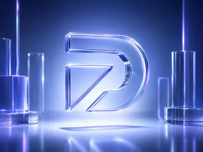 3D Glass Effect Logo Mark Exploration 3d branding glass identity logo logo design logo icon logotype