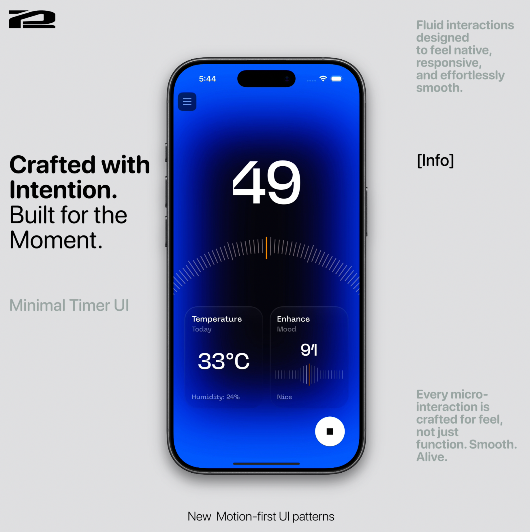 Timer UI Concept in React Native animation app geex arts mobile design pomodoro react native timer app