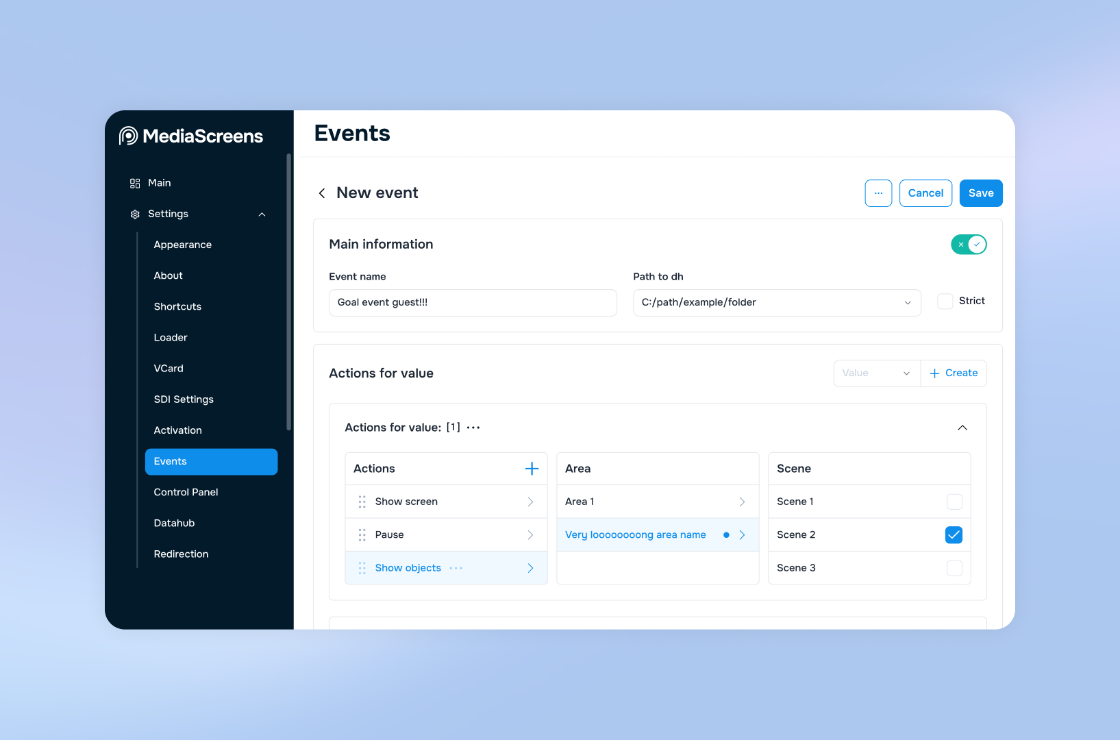 Stadium Broadcast Management Panel admin panel broadcast dashboard control panel dashboard ui enterprise ui live production media management saas dashboard sports broadcast stadium tech