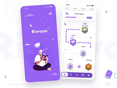 Progress Map - The Study of Hadith game design hadith islamic islamic app muslim muslim app progress map ui ux design