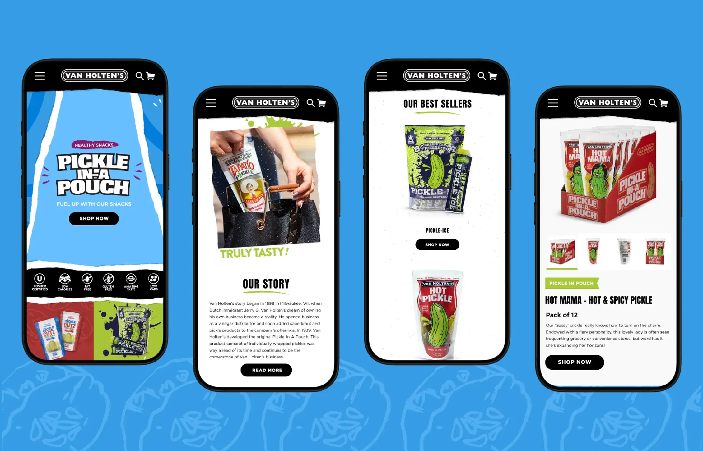 Van Holten's Website Redesign, Art Direction branding design graphic design illustration typography website design