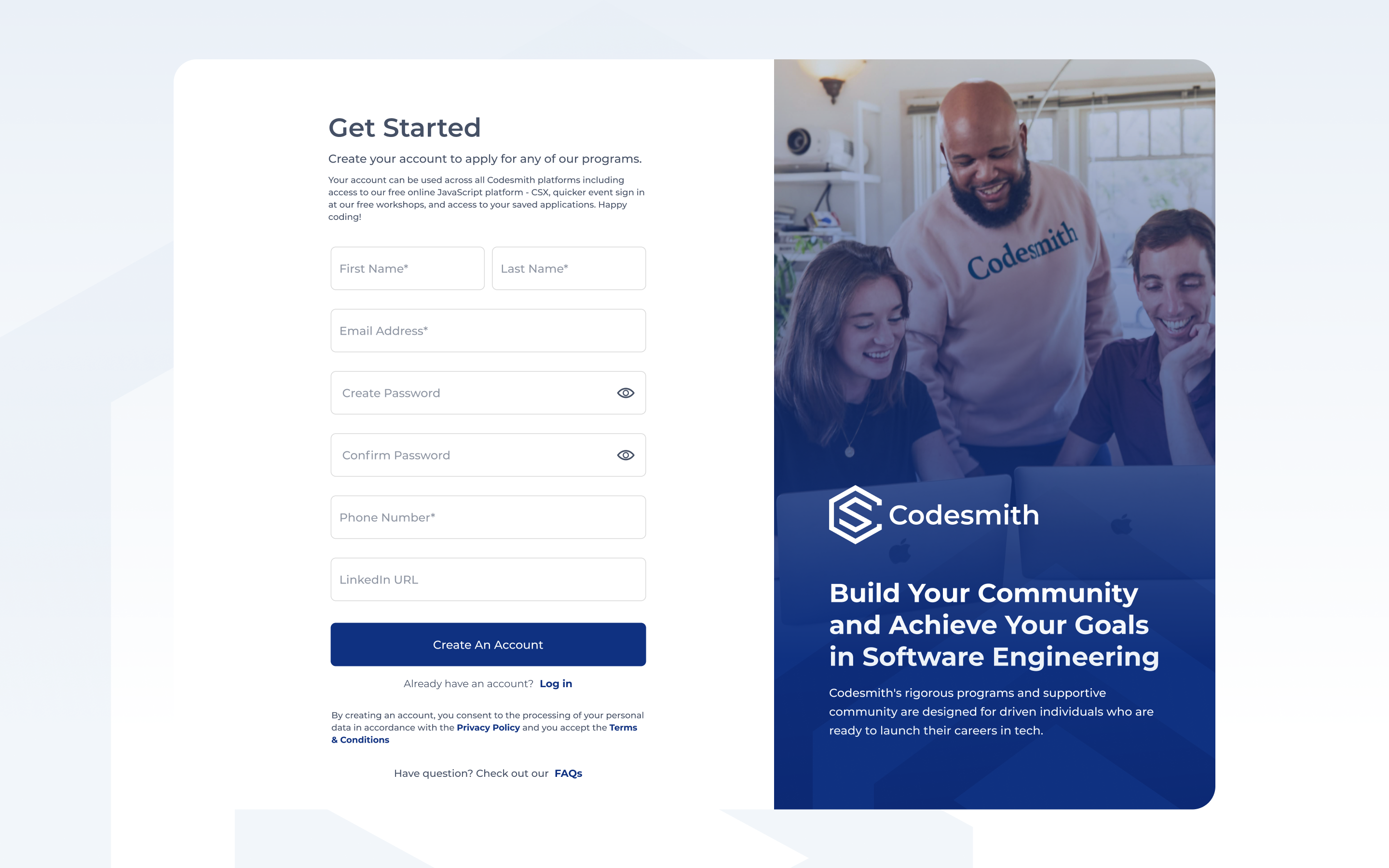 Codesmith Application Form Redesign branding design graphic design illustration website design