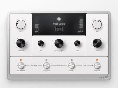 Delay Effect UI Redesign 3d clean delay design digital effect knob music play plugin ui voice