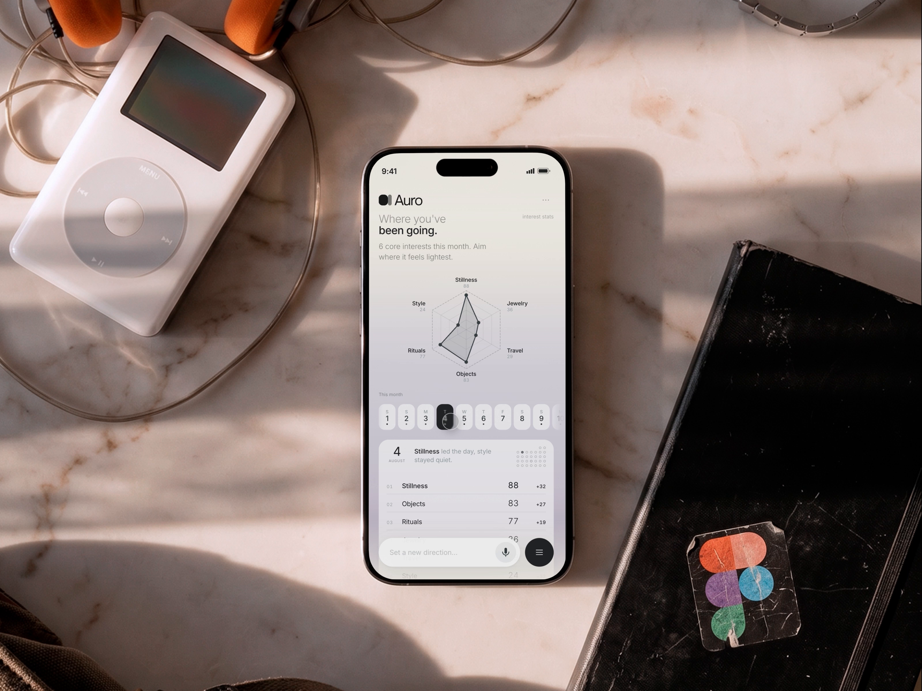 Mood-aware planning app - product design + visual direction
hear
