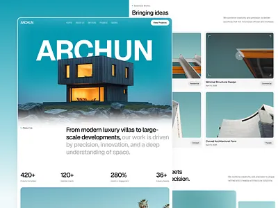 Luxury Real Estate Website UI Design interface product service startup ui ux web
