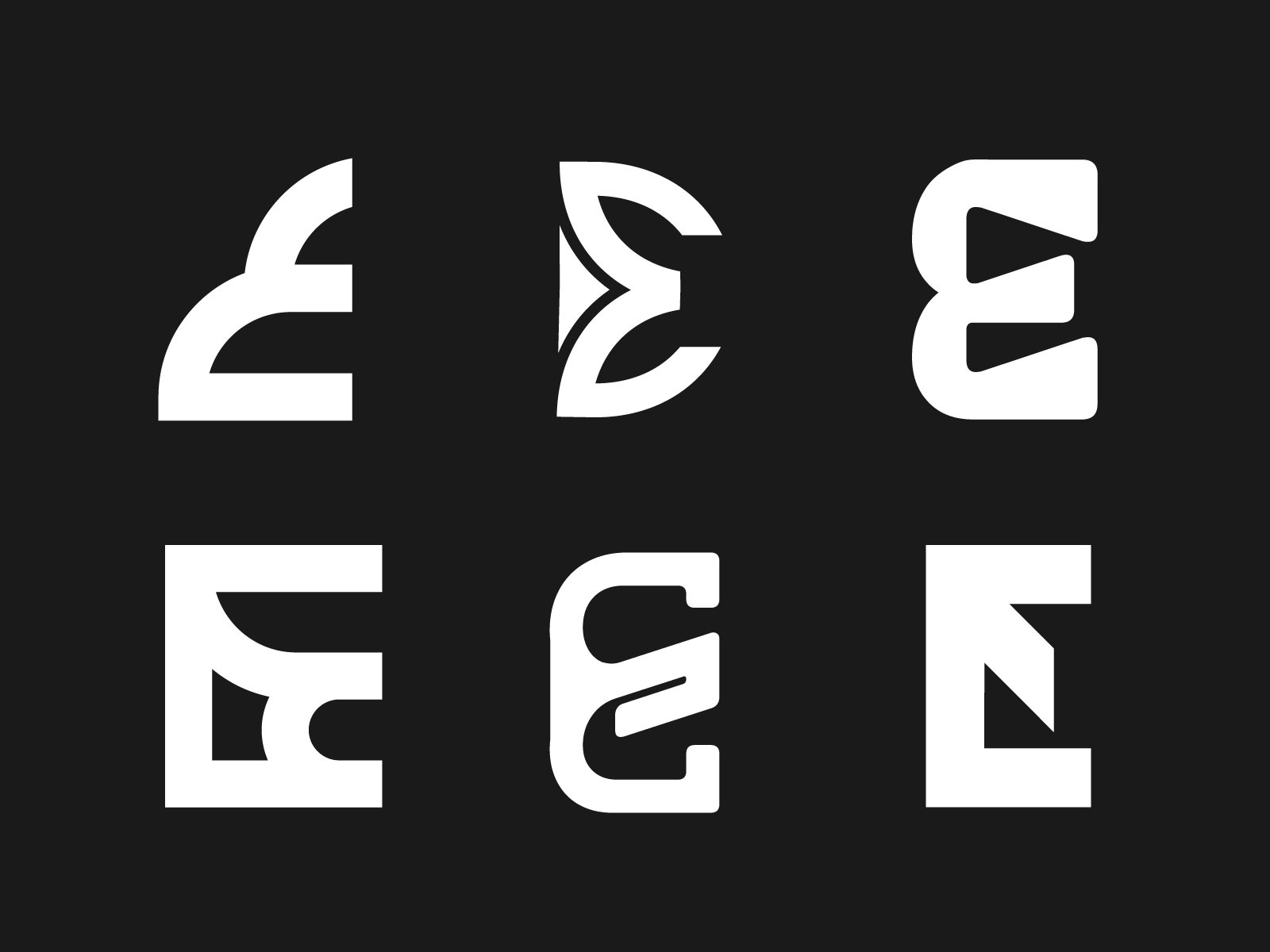 Example of E Letter Logo Collection — Modern Minimal Branding