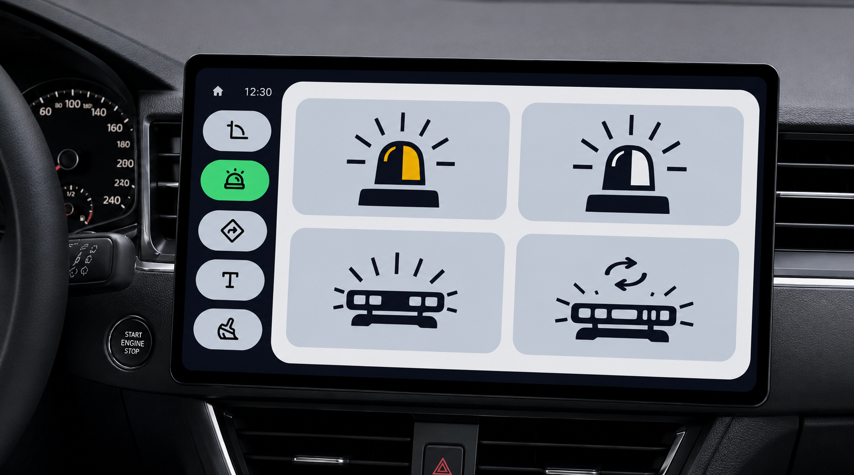 Vehicle-Mounted LED Display Control Interface automotive ui dashboard ui embedded interface fleet management hmi design in vehicle interface industrial ui led display control mobility design operator panel road safety system smart vehicle interface tablet ui touchscreen dashboard traffic management ui transportation ui utility vehicle software ux design vehicle control panel warning light control