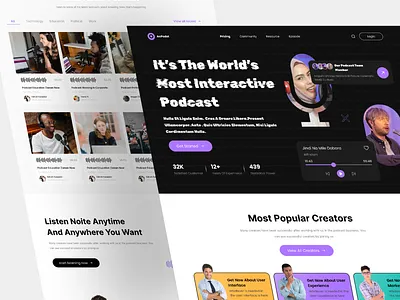 Podcast - Web Version branding clean darkmode good design minimalist music podcast responsive simple trend ui ui clean uiux web website
