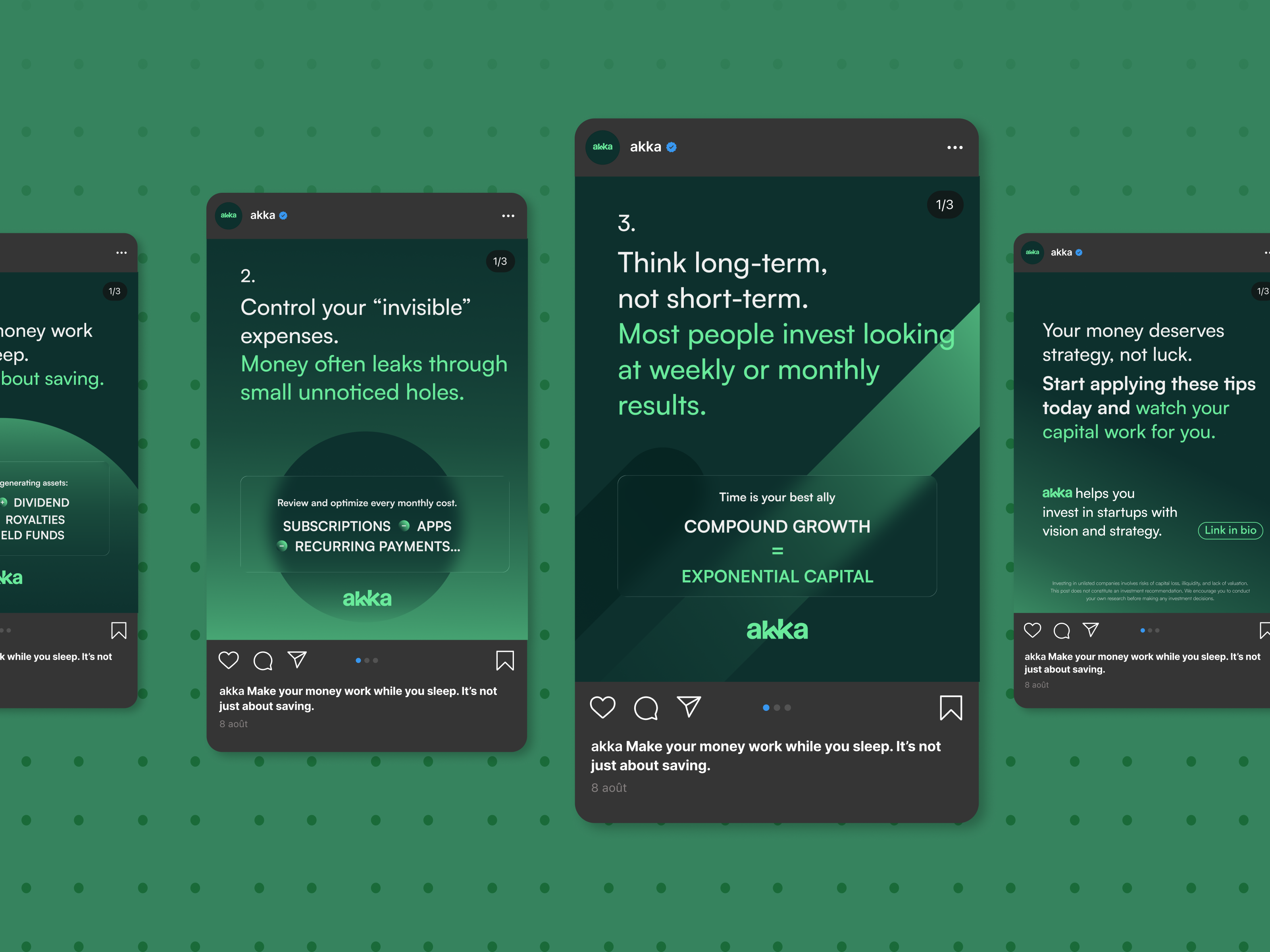 AKKA — Fintech Investment Brand & UI/UX Design app b2c branding clean finance fintech investing mobileapp modern typography ui ux visualidentity webdesign webflow