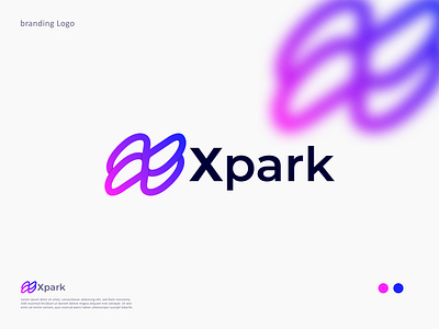 Xpark Logo Design app brand brand identity brand logo brand mark branding branding logo design gradient gradient logo illustration letter logo logo logo design logo identity logo inspiration logos loop logo modern logo