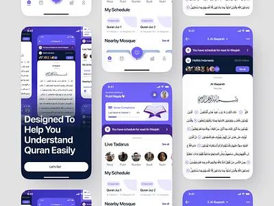 Qurania - Quran App app article clean design feed interface minimal mobile mobile app mobile design neat newsfeed reading social app ui ux