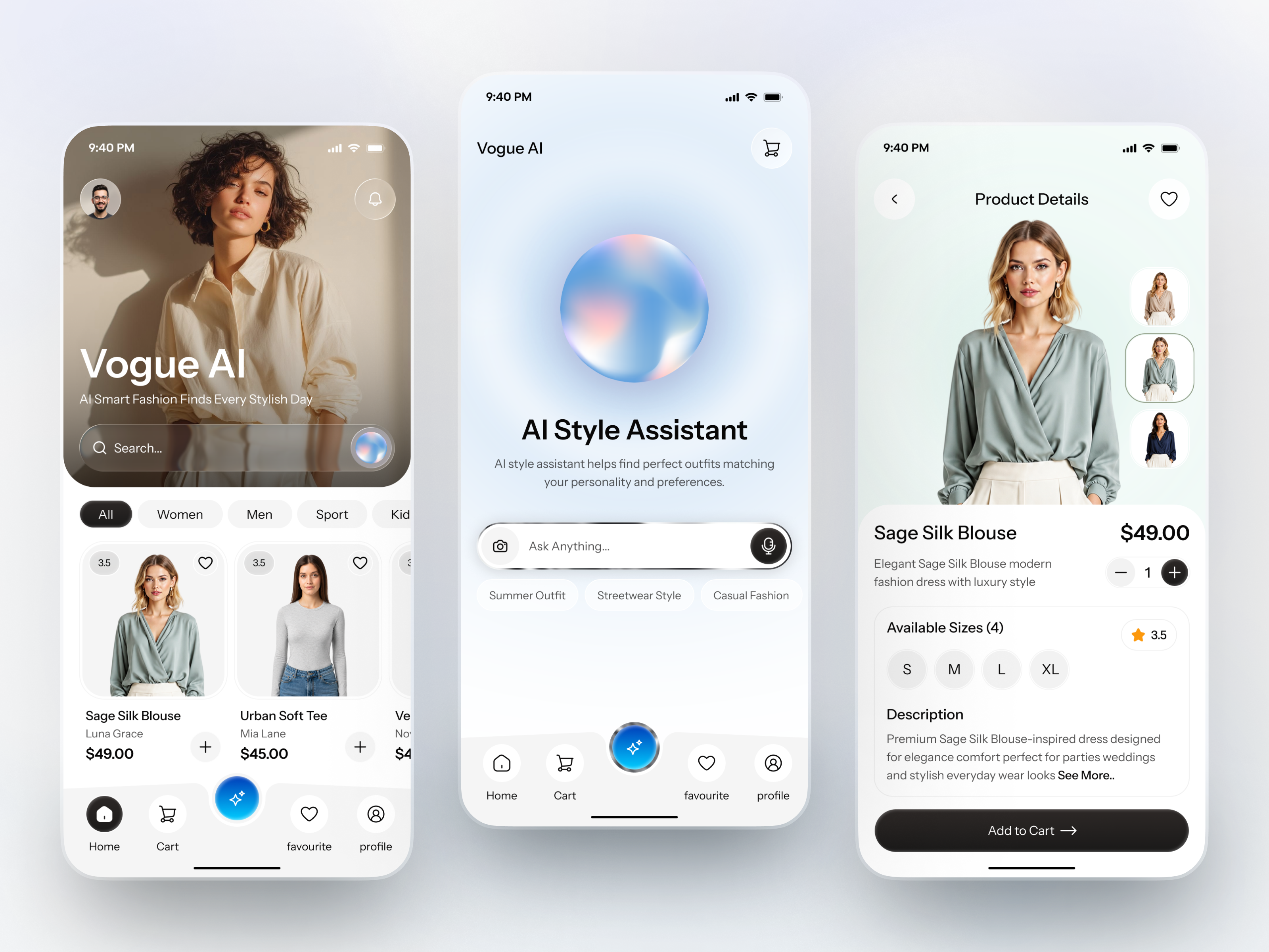 AI E-Commerce Mobile App Concept
