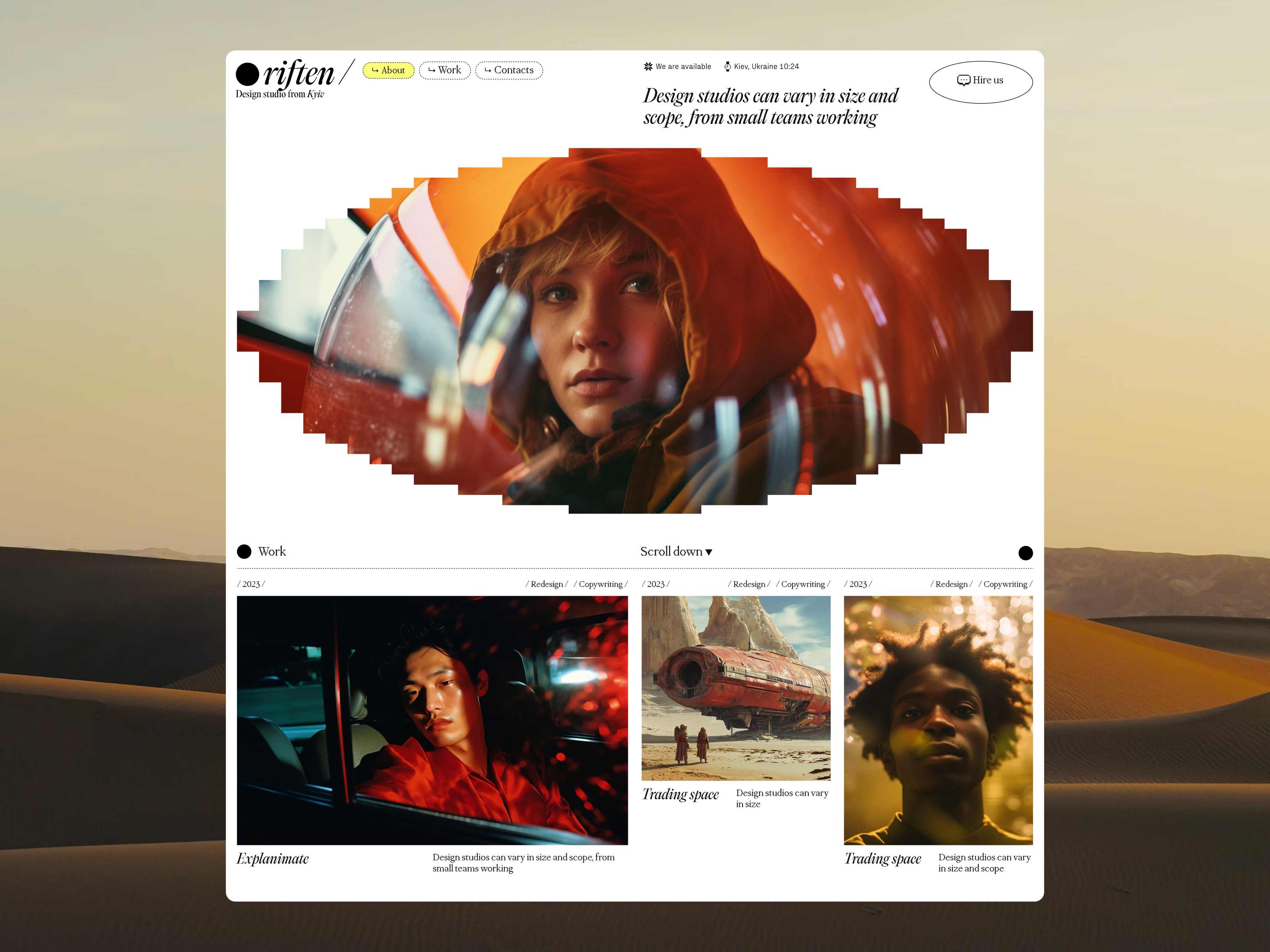 Riften Studio Website | Portfolio with Cinematic Art Direction