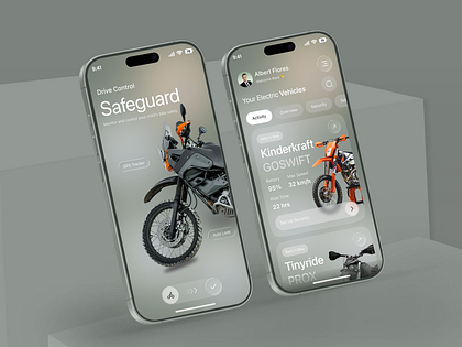 Motorbike Rental App UI – Mobile Design