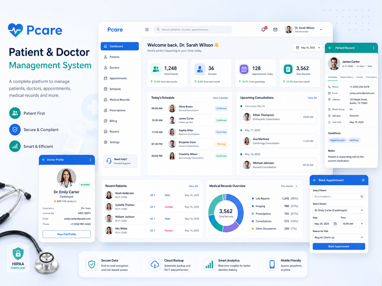 Example of Healthcare Web App UI/UX Design
