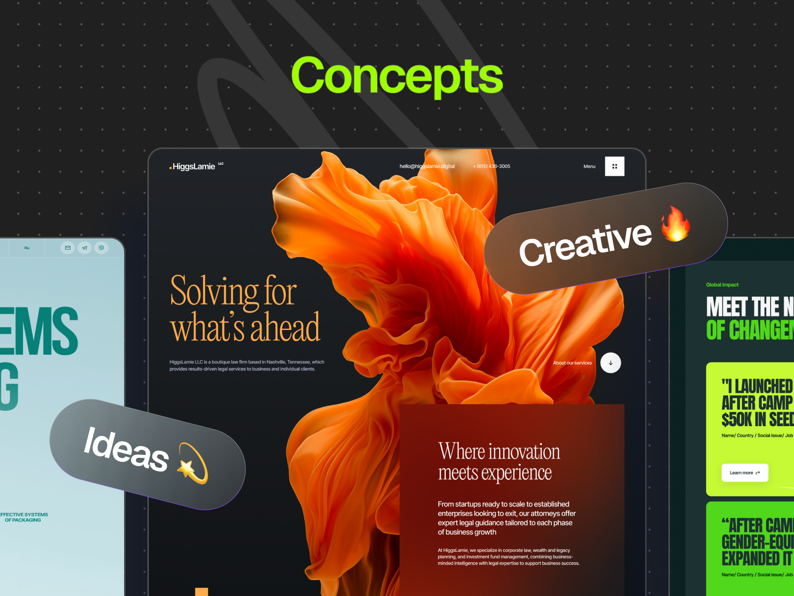 Creative Concepts & UI Explorations by Digital Butlers 3d design brand experience concept design creative direction digital experience digital product experimental design interaction design interface design landing page motion design product design typography ui design ux design visual design visual storytelling web design webgl website concept