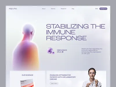 Website for a BioTech Company ✦ Abivax design interface product service startup ui ux web website