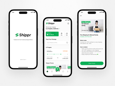 Shippr - Delivery App application branding courier delivery design expedition flat graphic design illustration interface mobile motion graphics ship shipment shipping ui ux