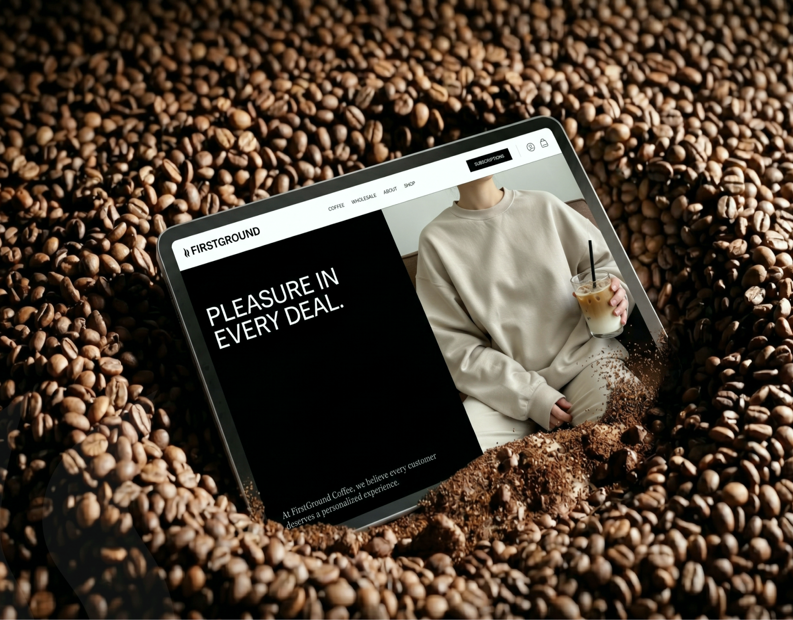 FIRSTGROUND — Crafted Coffee Experience business coffee grain coffee shop website coffeeshop creative e commerce website ecommerce design ecommerce shop ecommerce ui interface online store product page product presentation web web design