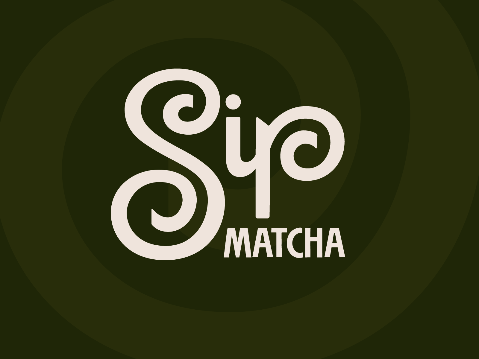 Sip Matcha : logotype branding calligraphy curly custom design drink flow idea lettering logo matcha modern original packaging playful script short sip standout type