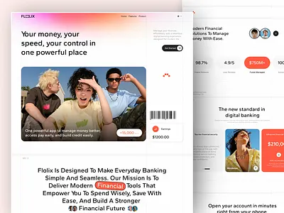 Fintech Landing Page Design b2b clean design digital banking ewallet finance finance landing page financial service fintech fintech landing page fintech web design fintech website homepage landingpage modern landing page saas saas website startup webdesign website design