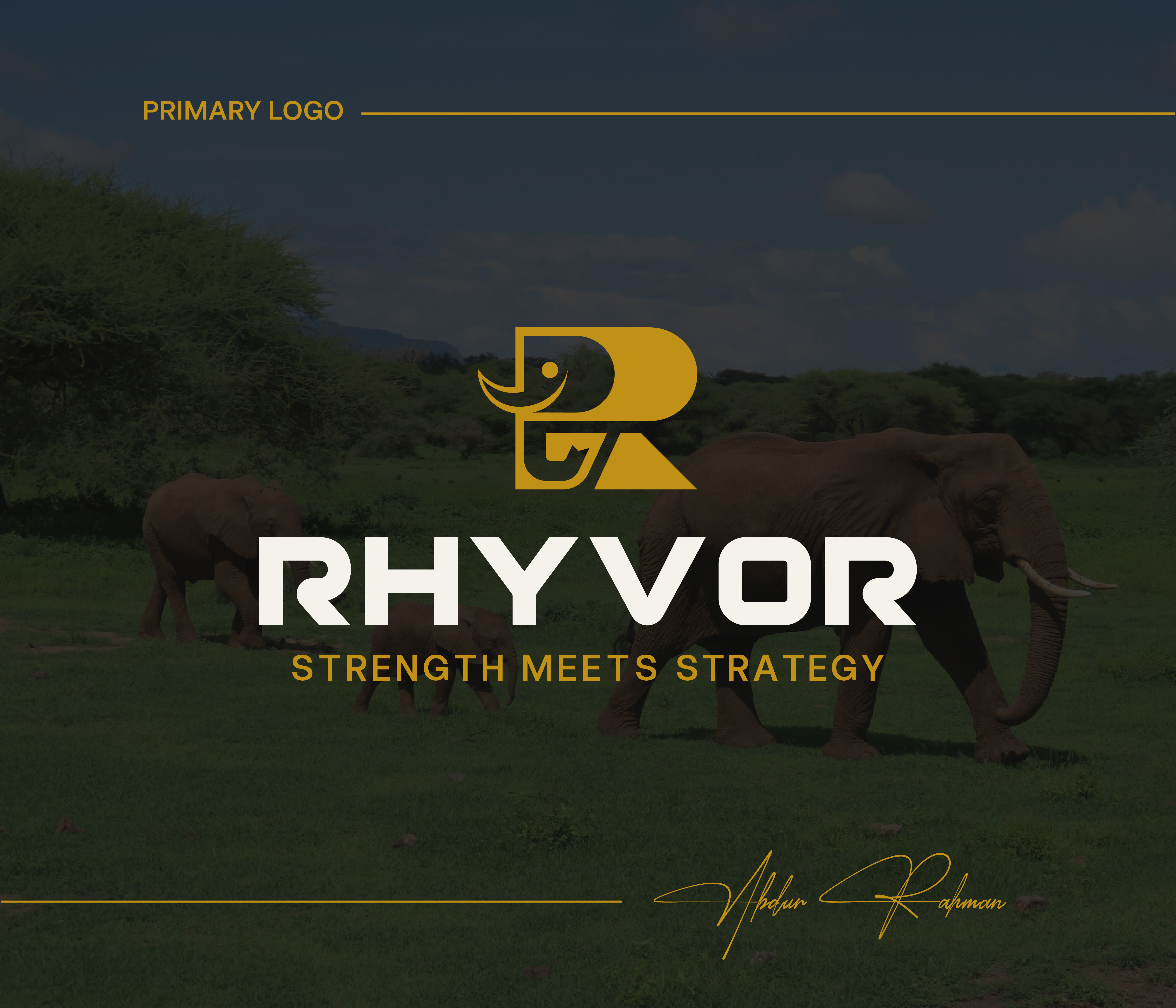 Premium Logo & Visual Identity for "Rhyvor" (Unused) brand identity branding graphic design logo logo design minimal logo visual branding