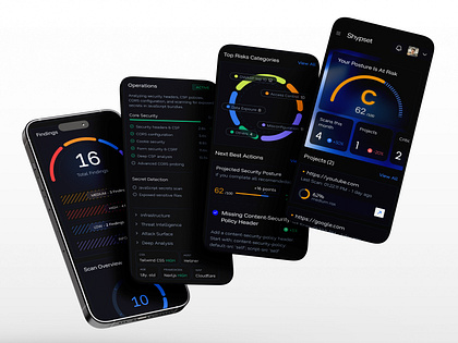 Cybersecurity SaaS Mobile UI