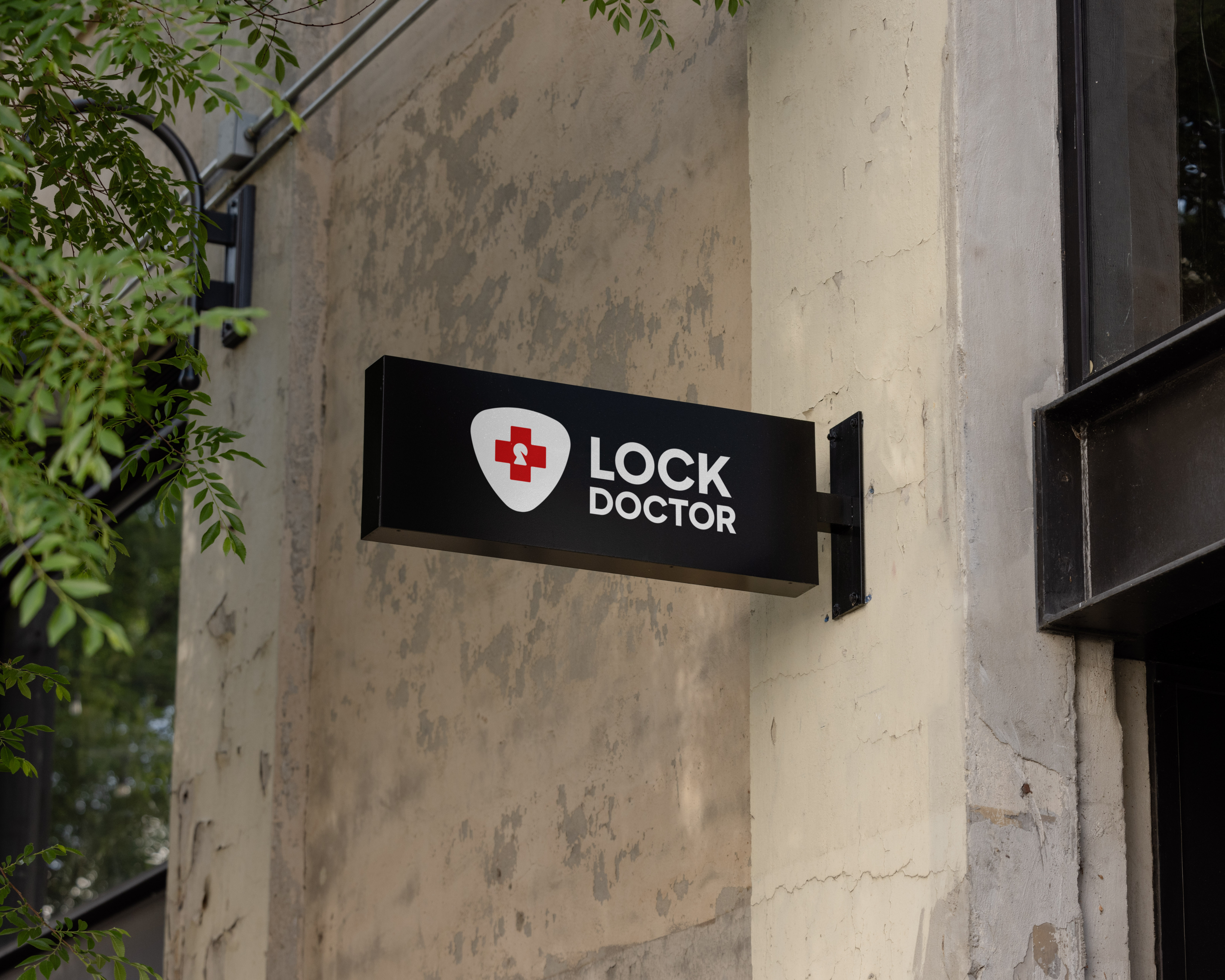 Lock Doctor logo mark brand brand identity branding clinic doctor icon identity lock logo logo design logo mark logotype medical minimalist modern plus symbol